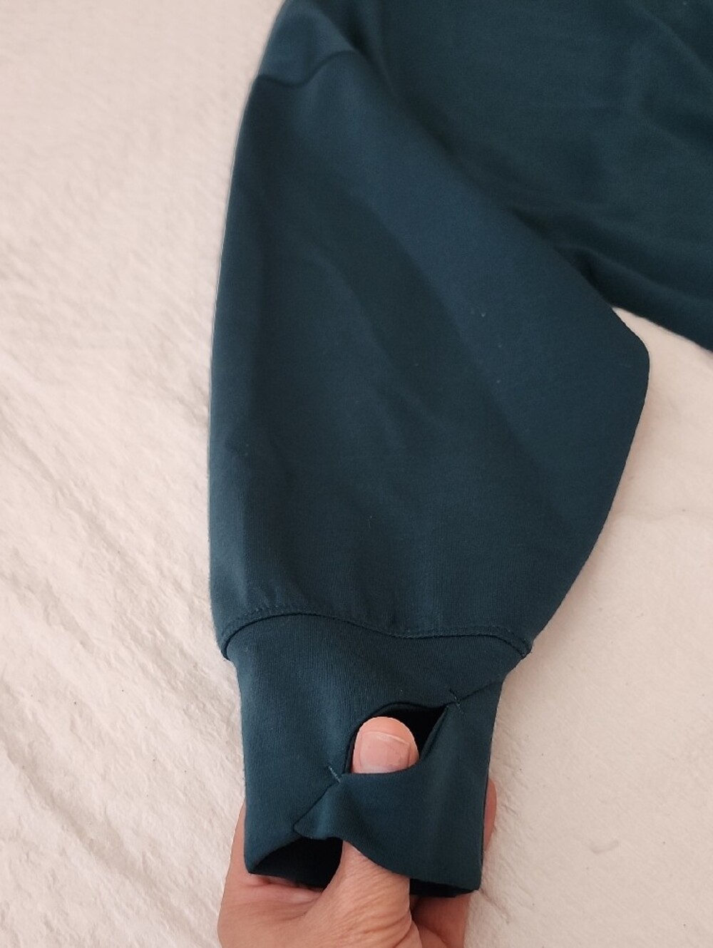 Kensie Teal Cropped Sweatshirt Wide Sleeve Drop Shoulder Pullover M - Picture 3 of 8